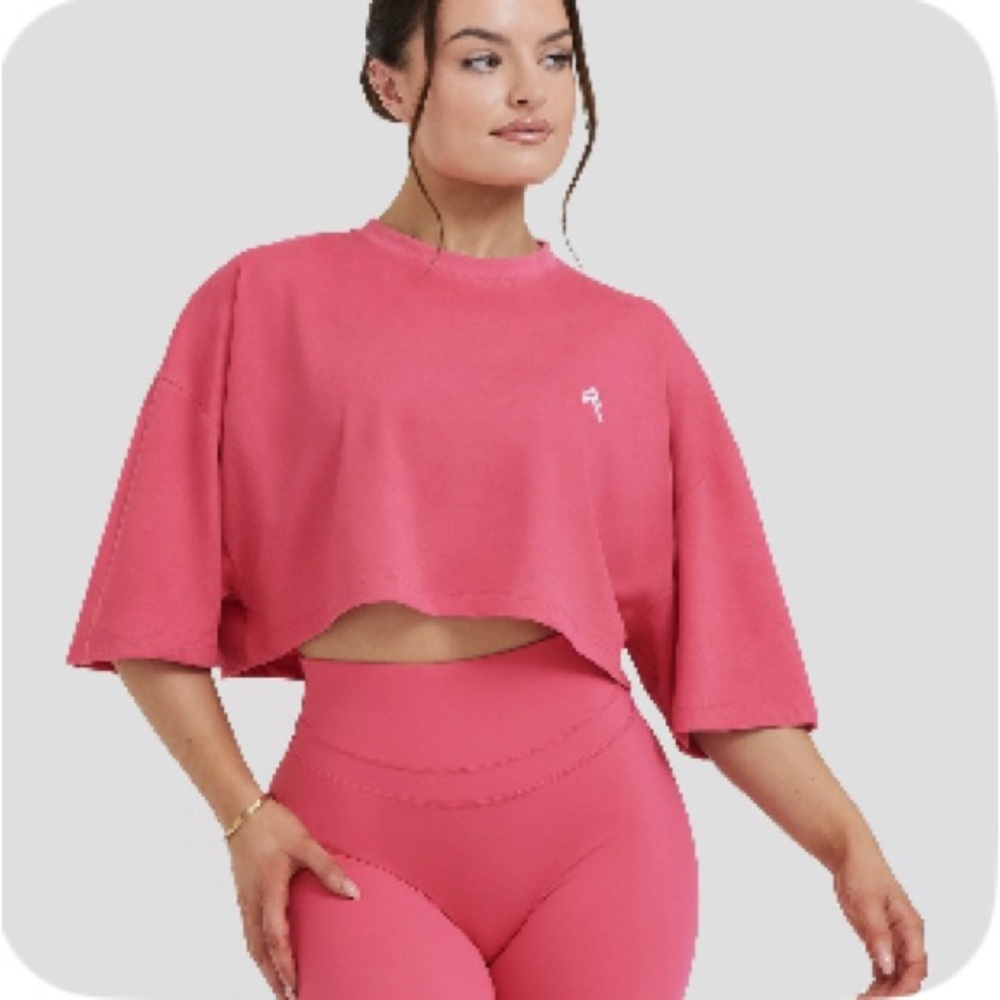 Oner Active Pink cropped lightweight t-shirt